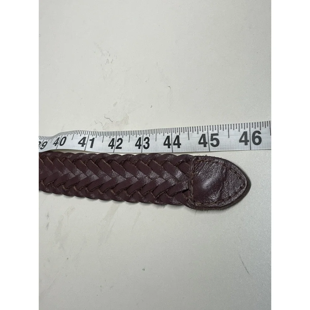 Mens Surrey Braided Leather Belt L Split Cowhide 46